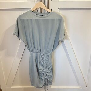 Express Light Green Ruched Dress